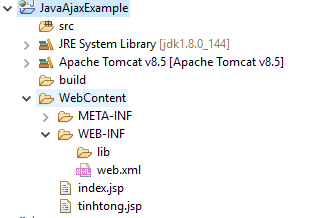 Ví dụ Java Ajax Ví dụ Java Ajax