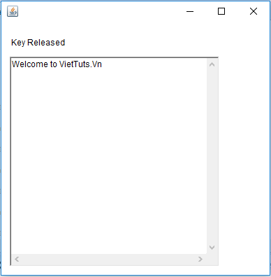Ví dụ KeyListener trong Java AWT Ví dụ KeyListener trong Java AWT