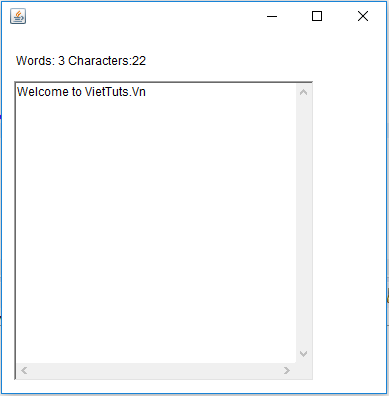 Ví dụ KeyListener trong Java AWT Ví dụ KeyListener trong Java AWT