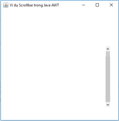 Ví dụ Scrollbar trong Java AWT Ví dụ Scrollbar trong Java AWT