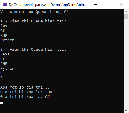 Queue trong C#