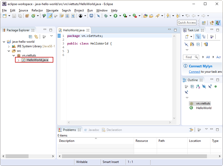 Tạo Java class trong Eclipse Tạo Java package trong Eclipse