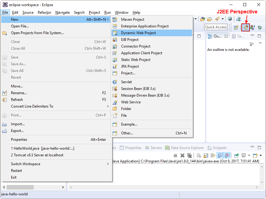Tạo Java dynamic web project trong Eclipse Tạo Java dynamic web project trong Eclipse