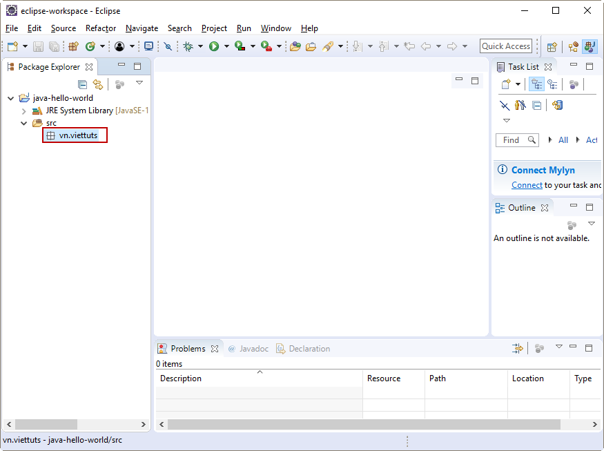 Tạo Java package trong Eclipse Tạo Java package trong Eclipse