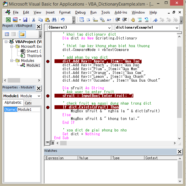 Ví dụ Debug trong Excel VBA Ví dụ Debug trong Excel VBA