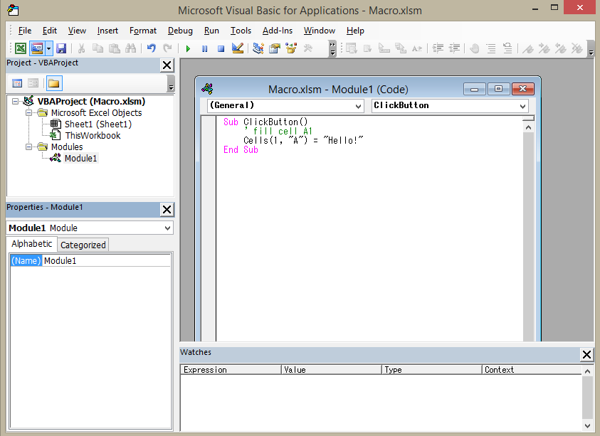 Tạo một Macro trong Excel