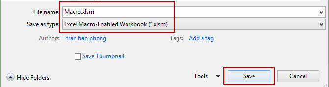 Tạo một Macro trong Excel Tạo một Macro trong Excel
