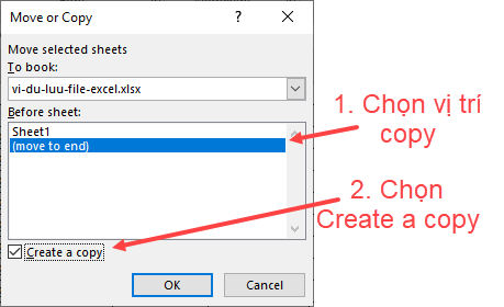 Copy bảng tính (Worksheet) trong Excel Copy bảng tính (Worksheet) trong Excel