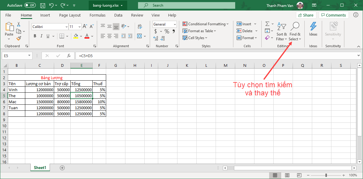 Find/Replace trong Excel - Tìm và thay thế trong Excel Find/Replace trong Excel - Tìm và thay thế trong Excel