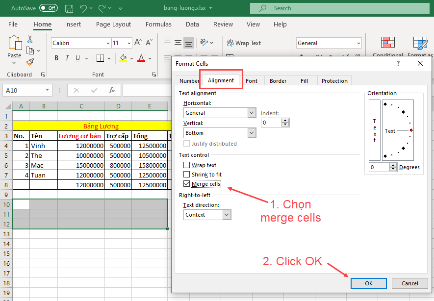 Merge & Wrap trong Excel Merge & Wrap trong Excel