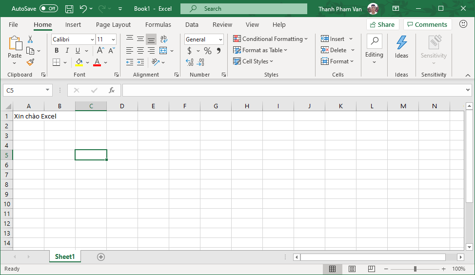 Nhập giá trị trong Excel Nhập giá trị trong Excel