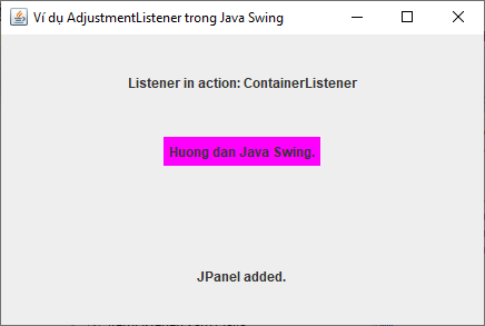 ContainerListener trong Java Swing
