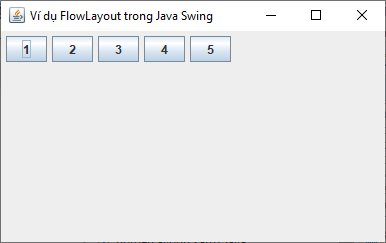 FlowLayout trong Java Swing
