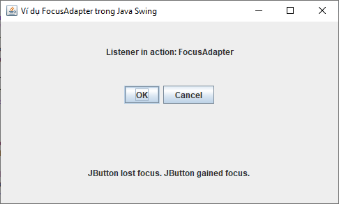 FocusAdapter trong Java Swing FocusAdapter trong Java Swing