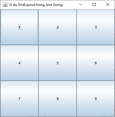 GridLayout trong Java Swing GridLayout trong Java Swing