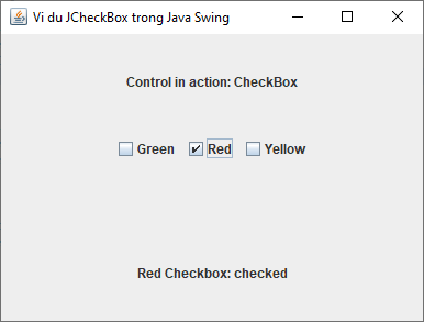 Lớp JCheckBox trong Java Swing