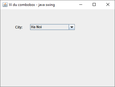 Lớp JComboBox trong Java Swing