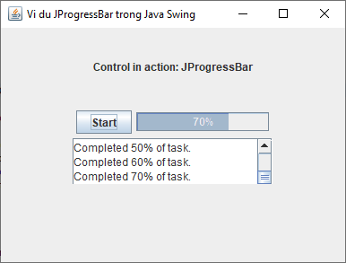 Lớp JProgressBar trong Java Swing