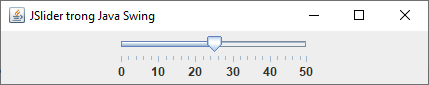 Lớp JSlider trong Java Swing