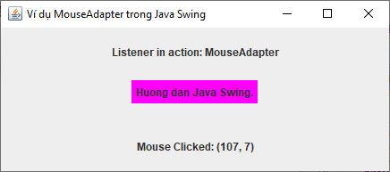 MouseAdapter trong Java Swing