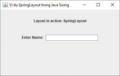 SpringLayout trong Java Swing SpringLayout trong Java Swing