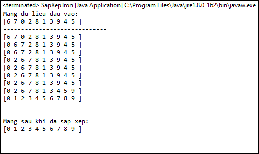 Sắp xếp trộn (Merge Sort) trong Java