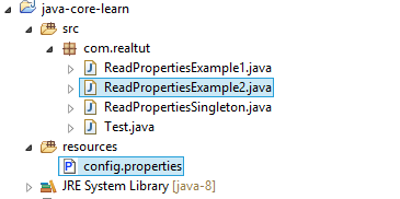 Ví dụ 2: Read properties file trong java Ví dụ 2: Read properties file trong java