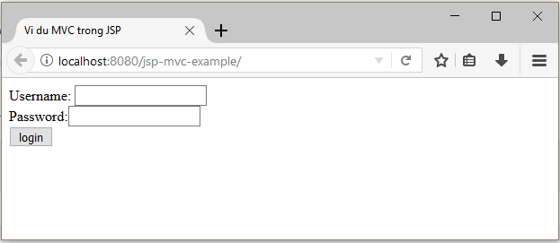 Ví dụ MVC trong JSP Ví dụ MVC trong JSP