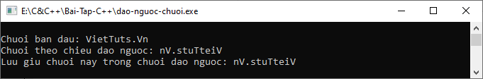 Đảo ngược chuỗi trong C++ Đảo ngược chuỗi trong C++