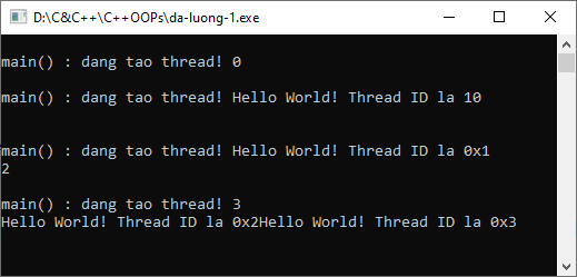 Đa luồng (Multithread) trong C++