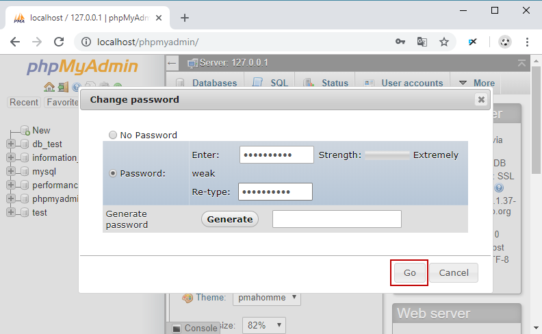 Đổi mật khẩu MySQL Root trên XAMPP Đổi mật khẩu MySQL Root trên XAMPP