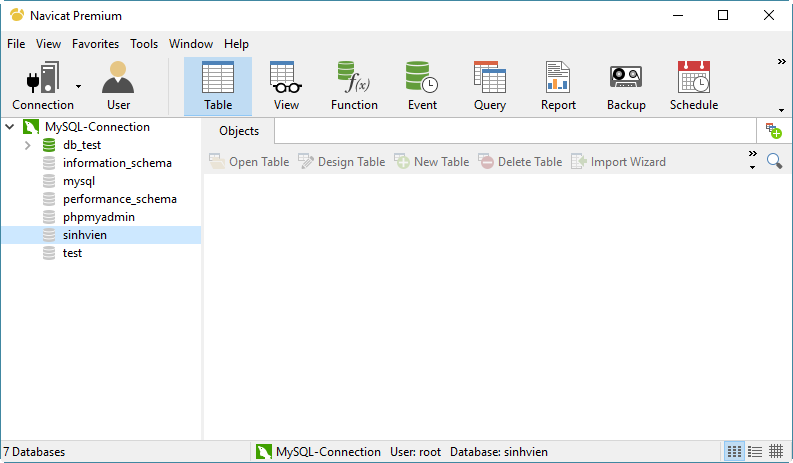 Tạo Database trong MySQL