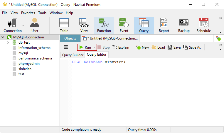 Xóa Database trong MySQL Xóa Database trong MySQL