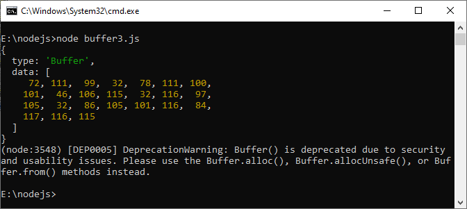 Buffer trong Node.js Buffer trong Node.js
