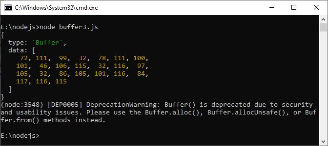 Buffer trong Node.js