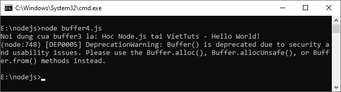 Buffer trong Node.js Buffer trong Node.js