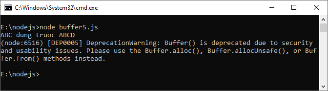 Buffer trong Node.js