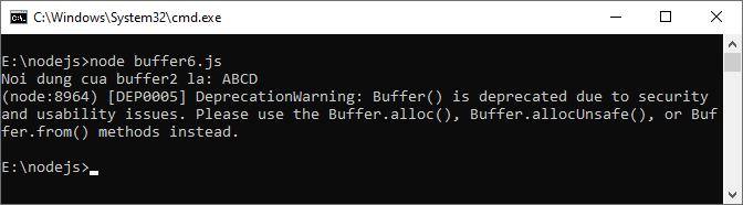 Buffer trong Node.js Buffer trong Node.js
