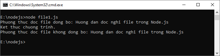 Đọc nghi file trong Node.js