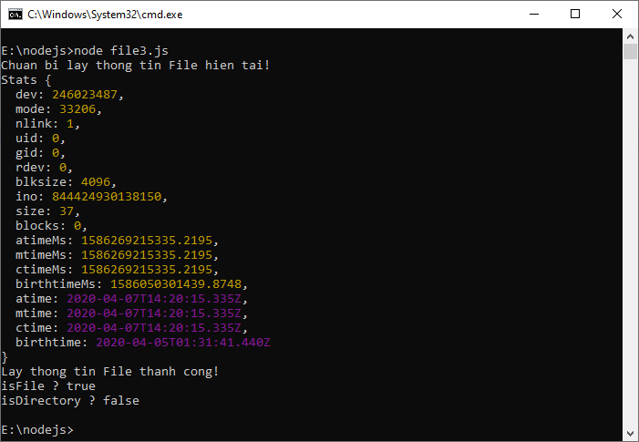 Đọc nghi file trong Node.js