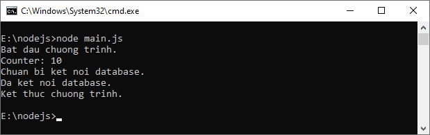 Đối tượng Console trong Node.js Đối tượng Console trong Node.js