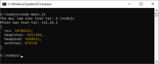 Đối tượng Process trong Node.js Đối tượng Process trong Node.js