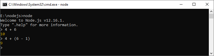 REPL Terminal trong Node.js REPL Terminal trong Node.js