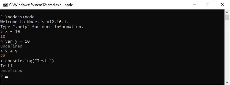 REPL Terminal trong Node.js REPL Terminal trong Node.js