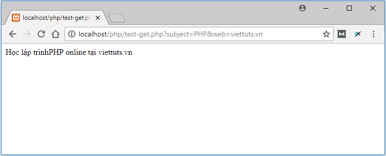 Ví dụ biến $_GET trong PHP Ví dụ biến $_GET trong PHP