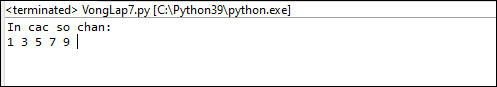 Bài tập vòng lặp trong Python Bài tập vòng lặp trong Python