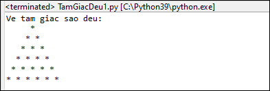 Bài tập Python - Vẽ tam giác đều trong Python