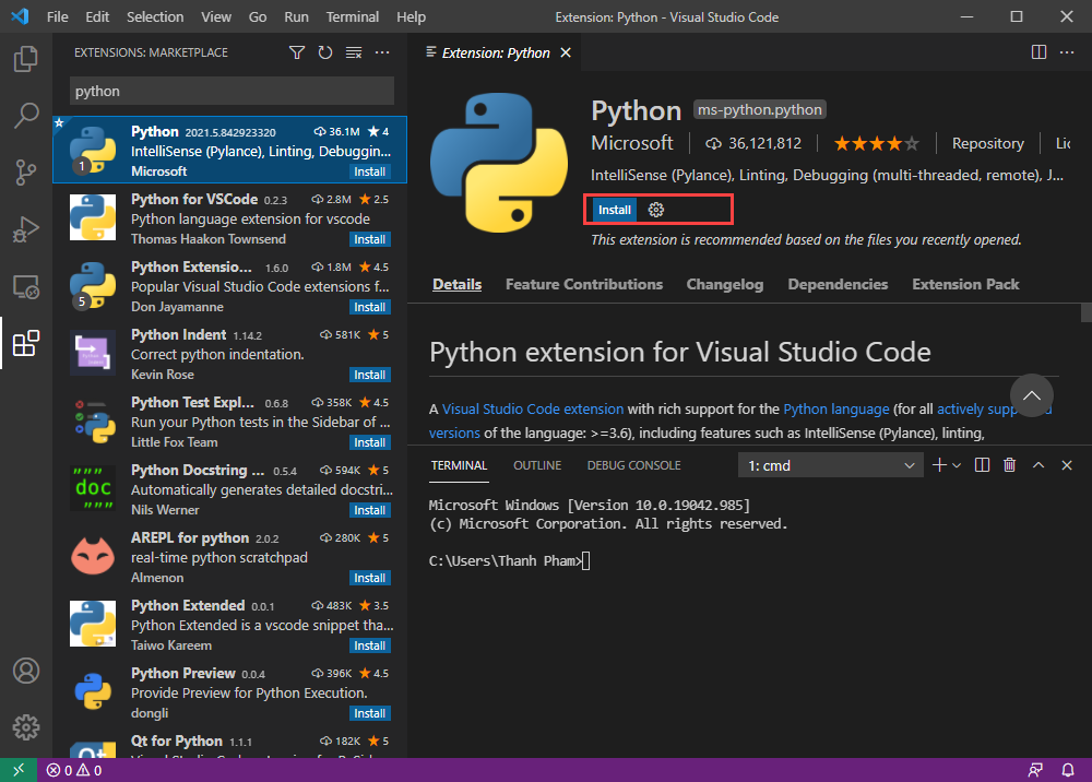 Hướng dẫn bạn lập trình Python với Visual Studio Code Hướng dẫn bạn lập trình Python với Visual Studio Code Studio Code