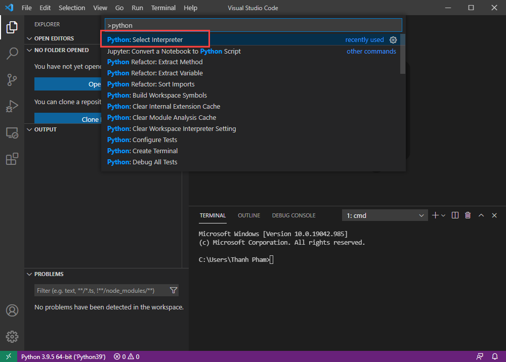 Hướng dẫn bạn lập trình Python với Visual Studio Code Hướng dẫn bạn lập trình Python với Visual Studio Code Studio Code