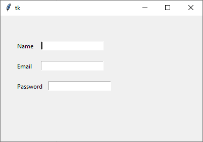 Ví dụ Python Tkinter Ví dụ Python Tkinter